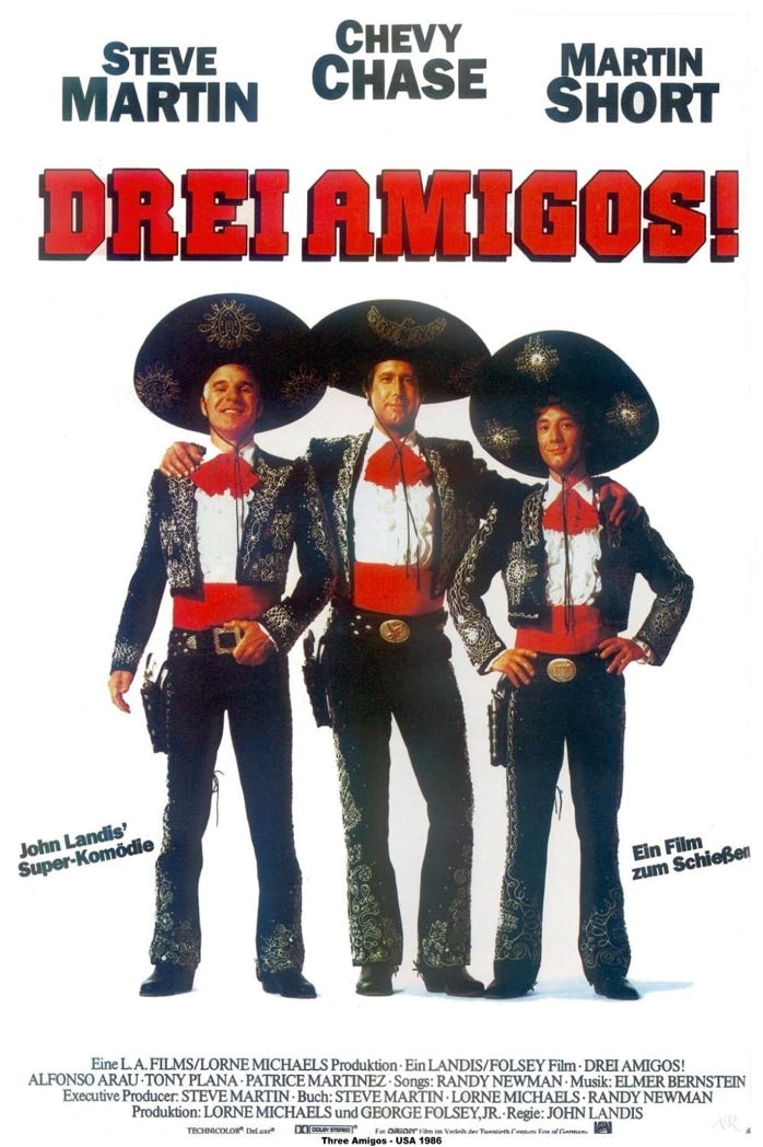 Drei Amigos – Steve Martin Chevy Chase Martin Short Plakat